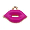 Conjunto Misto de 20 Acessórios de Joia em Liga Metálica Vermelho Rosa com Gotejamento de Óleo para DIY Pulseira Brincos Chaveiro Pingente Coroa Borboleta Charms