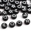 Cuentas de estrella de cinco puntas de 4 x 7 mm, cuentas sueltas acrílicas, accesorios, bola de estrella de amor, joyería, accesorios transfronterizos