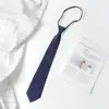 Ins Estilo Universitario Personas Perezosas Sin Cremallera Estilo Japonés JK Estudiantes Hombres y Mujeres Camisa Vestido Corbata Pequeña 8cm Corbata Negra
