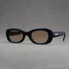Gafas de sol ovaladas retro hip hop para mujer de alta calidad gafas de sol ins verano a prueba de rayos UV chica hot moda rostro pequeño europeo y americano-