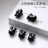 Peça Semi-acabada Esculpida Estrela de Arco de Obsidiana Prateada Natural Fábrica de Acessórios Feitos à Mão Venda Direta Acessórios para Joias DIY