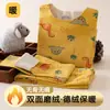 Traje cálido para niños y niñas ropa interior de terciopelo ropa de otoño e invierno para niños grandes niñas y niños engrosado con forro polar