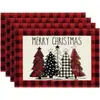 Amazon Manteles Navideños Muñeco de Nieve Árbol de Navidad Manteles Decoración de Mesa de Comedor Occidental Manteles Aislantes Fiesta Navideña