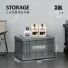 Caja plegable de almacenamiento para acampar al aire libre de estilo industrial, caja de acabado para acampar, caja de almacenamiento para el maletero del automóvil, caja de almacenamiento con tapa de madera