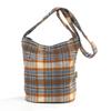 Corea del Sur Dongdaemun Nuevo Otoño e Invierno Bolso de Hombro Moda Lanuda Casual a Cuadros Estudiante Viajero Moda Bolso Balde