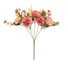 Buquê de Flores Artificiais Cravo Grande de 5 Pétalas Flor Artificial Decoração de Casa Enfeites Estilo Ins Hotel Decoração Suave Venda Quente Transfronteiriça