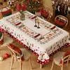 El mantel de Navidad es impermeable, a prueba de aceite, lavable y resistente al calor, creando una atmósfera de Año Nuevo para la mesa del comedor y la mesa de centro, con un tema festivo