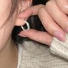 Aretes de Plata Esterlina 925 con Aretes de Círculo con Acabado Diamantado para Mujer, Sencillos en Plata Brillante, Estilo Hong Kong, Distintivos y Versátiles, E0697