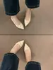 Sapatos Elegantes Suaves Estilo Coreano Combinados com Saias, Sapatos Confortáveis de Couro Macio Estilo Fada para Mulheres, Novos Sapatos de Bico Fino Fechados para a Primavera de 2026