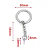 Llavero de Acero Inoxidable, Colgante de Llavero Engrosado y Endurecido, Accesorios para Llaveros DIY Hechos a Mano