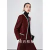 Chaqueta Corta Roja Estilo Chanel con Ancla para Mujer, Nuevo Modelo Otoño e Invierno 2026, Muy Adornada con Lentejuelas y Pedrería, Top Elegante y Adelgazante
