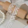 2,0 cm Estrela Fina Preta e Branca Poliéster Solúvel em Água Renda Bordada Artesanal DIY Brinquedo Roupas Acessórios Decorativos