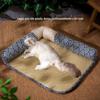 Ninho de gato de vento Ninho de cachorro de verão Ninho legal Quatro estações Universal removível e lavável Tapete de vime de verão Cama de gato de estimação Tapete de dormir