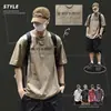 Camiseta de Manga Corta para Hombre 2026 Nueva de Verano Holgada Cuello Redondo Superior Estudiante Estilo Americano Camiseta de Media Manga Seda de Hielo Secado Rápido