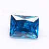 Piedras Sueltas de Zircón de Color Rectangulares de Ángulo Recto 7A 2*4-10*12mm Venta al por Mayor de Fábrica 37 # 38 # 39 # Zircón Azul Océano