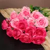Flores artificiales de rosa de diamante hidratantes de alta gama, ramo falso de rosas para el Día de San Valentín, flores artificiales para decoración de pared de ambiente de boda