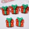Accesorios de resina DIY joyería parche para carcasa de teléfono móvil hebilla para zapatos con agujero pegatinas para taza accesorios para tocado de niños dibujos animados Navidad