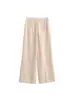 Ropa de Mujer Transfronteriza Primavera y Verano Nuevo Estilo Resort Francés Europeo y Americano Top sin Mangas Halter con Escote en V y Borlas + Conjunto de Pantalones de Pierna Ancha