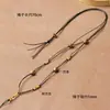 Cuerda Ajustable Tejida a Mano Colgante de Jade Ágata Ámbar DIY Combinación Libre Cuerda de Jade Hetian Cuerda de Cuero Encerado