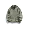 Sudadera Ligera de Forro Polar con Media Cremallera Acu para Hombre 2026 Otoño e Invierno Deportiva Cuello Alto Desestructurada Holgada Casual