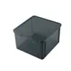Caja organizadora diversa para escritorio, caja organizadora a prueba de luz, caja de almacenamiento multifuncional, caja cuadrada transparente negra, a prueba de polvo con tapa