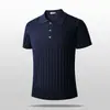 Nueva camisa POLO de verano, moderna y elegante, ligera y lujosa, adecuada para el trabajo y el uso casual, polo de punto de manga corta, top transfronterizo