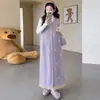 Conjunto de Vestido Chaleco de Punto para Maternidad 2026 Nuevo Estilo Otoño/Invierno Vestido Chaleco de Maternidad sin Mangas con Lazo Tridimensional