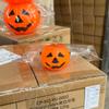 Balde de Abóbora de Halloween Transfronteiriço da Amazon Nova Lanterna de Abóbora Balde de Abóbora Infantil Pote de Doces com Tampa Atacado