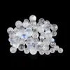 Pedra da Lua Azul Natural Contas Redondas Não Porosas Contas Soltas Labradorita de Luz Azul Contas de Pedra da Lua Acessórios de Cristal DIY