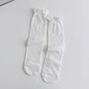 Calcetines Blancos de Encaje Apilados Calcetines de Verano de Media Caña para Mujer para Uso Exterior ins Calcetines de Encaje Finos de Verano de Moda Verano