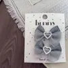 Prata Temperamental Brilhante Fina Laço Combinação de Grampos de Cabelo Infantil Grampo Lateral Grampo para Franja