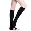C spot transfronterizo nuevo calcetines de compresión elásticos de nylon para dormir multifuncionales calcetines de presión de punta abierta