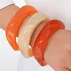 Joyería de Moda Transfronteriza Estilo Coreano Europeo y Americano, Conjunto Fresco de Pulseras de Resina, Pulsera Geométrica Irregular para Mujer
