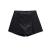 Venta al por mayor transfronteriza Otoño 2025 Nuevo Sexy Ajustado Falda de cadera Falda corta Pantalones culotte de cuero PU para mujer 4387486