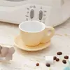 Xícara de Café Cerâmica Estilo Europeu Personalizada, Uma Xícara e Um Pires, Conjunto de Xícara e Pires para Café Ins, Xícara de Chá da Tarde com Aparência Sofisticada, Feito Sob Medida
