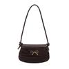 Bolso de Hombro Casual Estilo Coreano con Lazo de Moda Estilo Ins para Mujer, Bolso de Hombro Moderno de Color Sólido con Patrón de Piedra