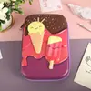 Estojo de Lápis Grande Capacidade Estilo Duplo Zíper Resistente a Manchas e Fofo com Desenho para Alunos do Ensino Fundamental Transfronteiriço Estojo de Material Escolar Criativo Anticolisão