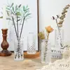 Amazon jarrón pequeño repujado botella para plantas botella de aromaterapia flores flores secas jarrón de vidrio hidropónico arreglo floral adornos decorativos