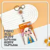 Nuevo estilo tarjetero para niñas, gafete de identificación de estudiante, funda para tarjeta con cordón para cuello anti-pérdida, protector de tarjeta de identificación unisex, estuche rígido
