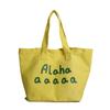 Bolsa de Lona Nueva Estilo Coreano Gran Capacidad Un Hombro Bolsa Tote con Letras Simple Casual Para Ir al Trabajo Compras Bolso Tote para Mujer