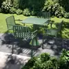 Juego de mesa y sillas para exteriores, mesa cuadrada pequeña de hierro forjado para ocio, juego de tres piezas de mesa y sillas para balcón de jardín, patio, tienda de té con leche, cafetería