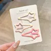 Pinza para el pelo de estrella rosa para niños 2026 Nuevo estilo Pinza para flequillo lateral Pasador Lindo accesorio para el pelo de bebé