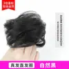 Xuchang peruca cabeça de bola fibra química faixa de cabelo peruca adorno de cabeça flor corda de borracha elástica faixa de cabelo liso corda de cabelo real cabelo humano falso