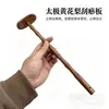 Tabla gua sha de latón puro para Tai Chi con mango extendido, masajeador especializado para espalda, hombros y cuello, tabla gua sha meridian universal para todo el cuerpo