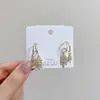 Pendientes de Espiga de Trigo con Circonita de Tendencia en TikTok para Mujer, Pendientes de Diseño de Lujo Ligero de Nicho de Gama Alta