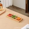 Plato de Frutas Jiugongge Pequeño Exquisito Decorado Plato para Snacks de Fruta Seca Vidrio para el Hogar Sala de Estar Platos para Clasificar Plato para Salsas