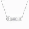 [Personalización Privada] Collar con Colgante de Letra Moderno y Creativo de Acero Inoxidable Electrochapado en Oro de 18 Quilates con Nombre Personalizado