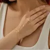 Pulsera de Trébol de Cuatro Hojas con Circonita de Comercio Exterior de Amazon, Nuevo Estilo de Moda, Lujo Ligero, Suave y Elegante, Joyería Ajustable