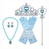 Set de Corona de Princesa Congelada Transfronterizo Corona de Cenicienta Varita Mágica Guantes Conjunto de Collar y Pendientes Decoración