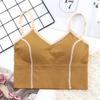 Kaka Same Style 3.0 - Ropa interior con espalda descubierta, top de tubo, talla grande, deportivo, con forma de U, color a juego en el pecho, chaleco pequeño sin costuras para mujer